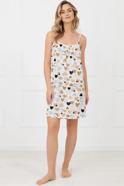 Noční košilka Soraja - bavlna - Ecru