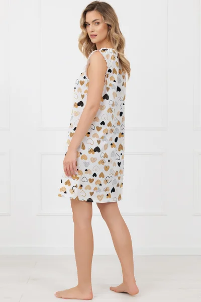 Noční košile Soreno - široká ramínka - Ecru