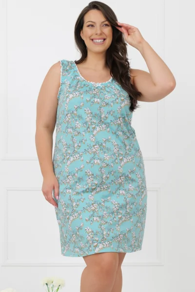 Noční košile Hikari - bavlna - Tyrkysová