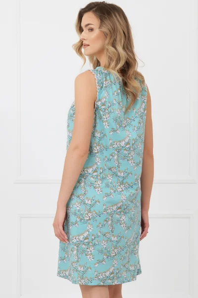 Noční košile Hikari - bavlna - Tyrkysová