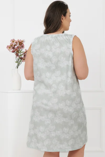 Noční košile Perla - bavlna - Mátová