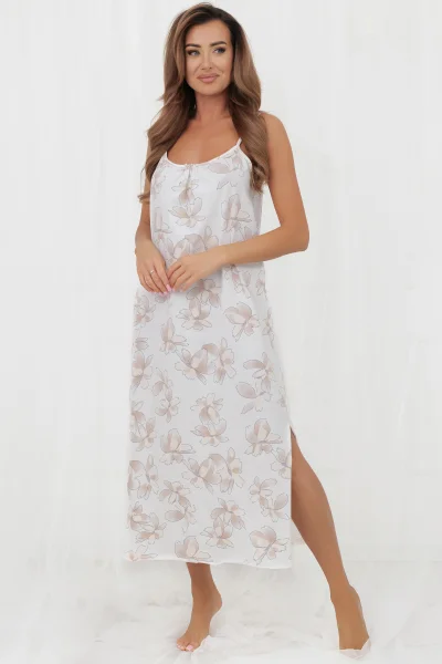 Noční košile Empiria - na ramínkách - Světle béžová