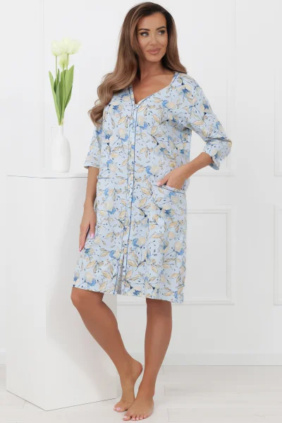 Noční košile Samoa - 3/4 rukáv - Světle modrá