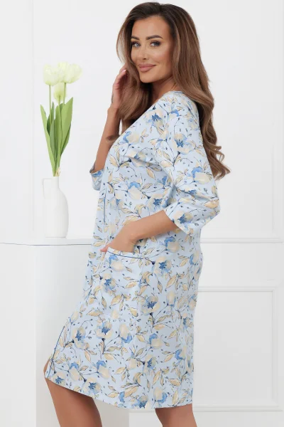 Noční košile Samoa - 3/4 rukáv - Světle modrá