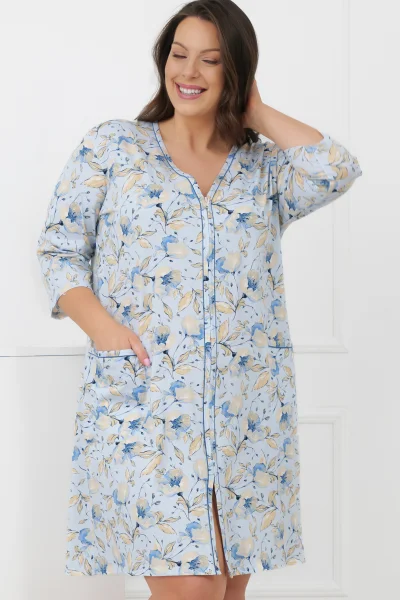 Noční košile Samoa - 3/4 rukáv - Světle modrá