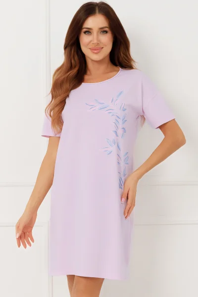 Noční košilka Erula - bavlna - Světle růžová