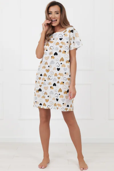 Noční košile Soraja - bavlna - Ecru