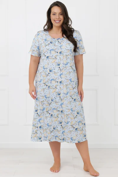 Noční košilka Samoa - bavlna - Světle modrá