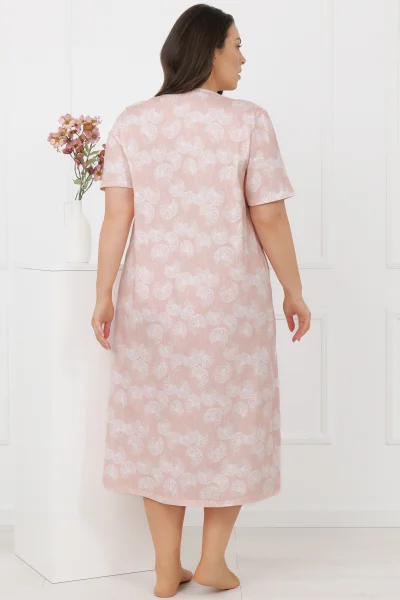 Noční košile Eleni - bavlna - Lososová