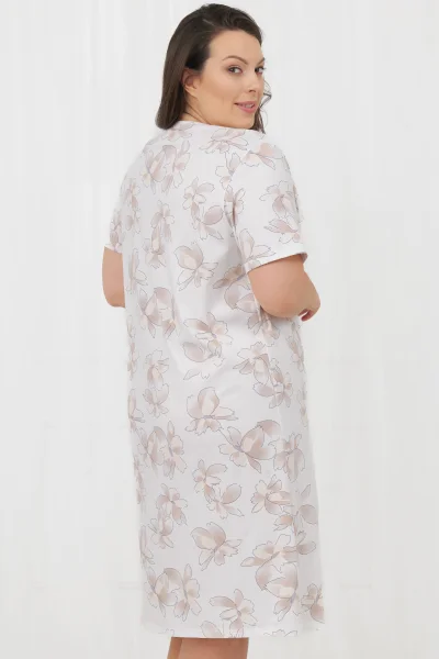 Noční košile Empiria - bavlna - Světle béžová