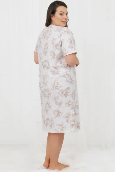 Noční košile Empiria - bavlna - Světle béžová