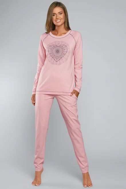 Dámské pyžamo ELIKSIR - bavlna - Světle růžová