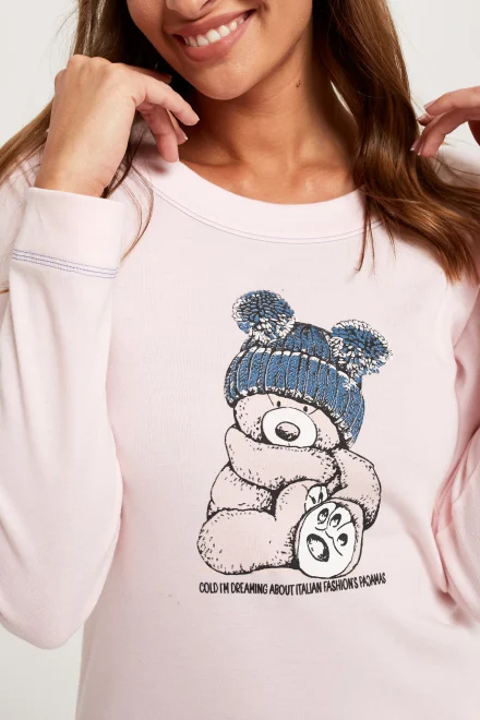 Dámské pyžamo Bora - bavlna - Růžová
