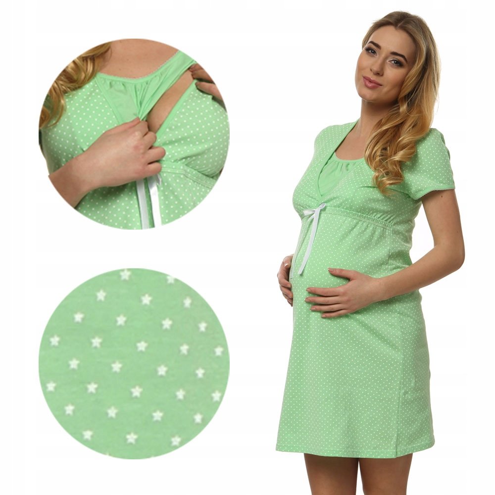 Mateřská noční košilka Italian Fashion Felicita Světle zelená XL