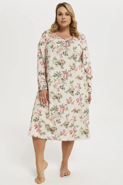 Noční košile Aksja Maxi - Světle béžová