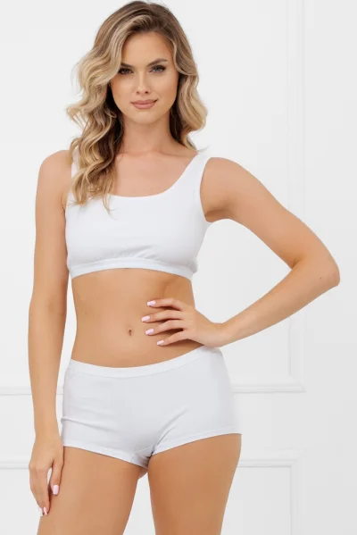 Podprsenkový top Lotte - bavlna - Bílá