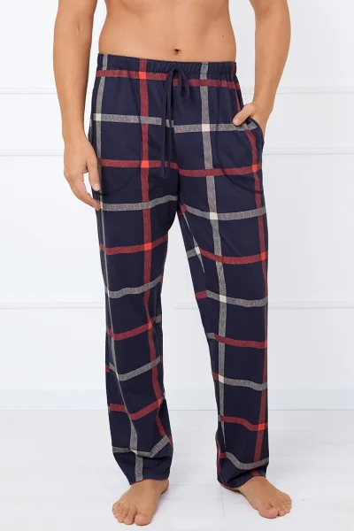 DARBLU Pyžamové kalhoty Horton - bavlna - Tmavě modrá