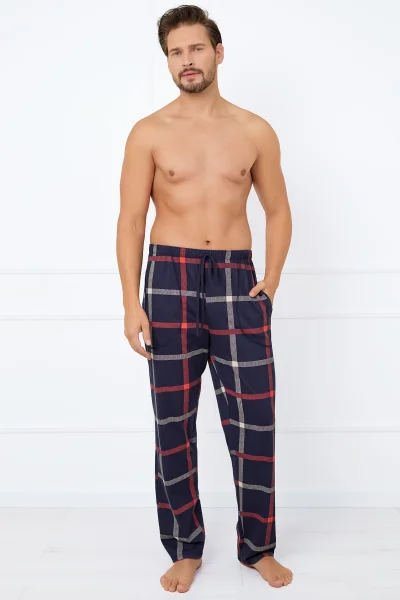 DARBLU Pyžamové kalhoty Horton - bavlna - Tmavě modrá