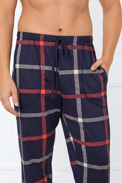 DARBLU Pyžamové kalhoty Horton - bavlna - Tmavě modrá