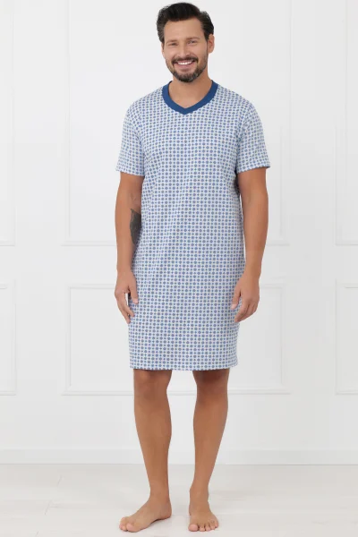 Noční košile Nigier - bavlna - Světle modrá