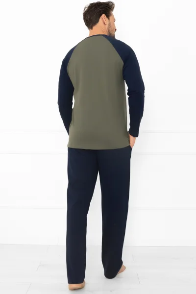 Pánské pyžamo Aleksandr - bavlna - Khaki