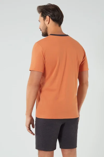 Pánské pyžamo Stefano - bavlna - Oranžová