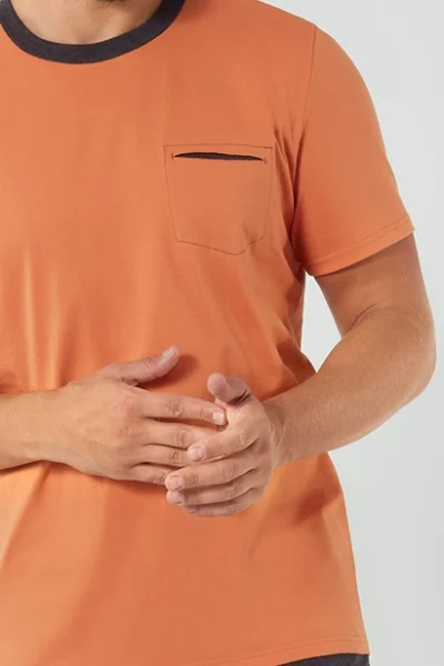 Pánské pyžamo Stefano - bavlna - Oranžová