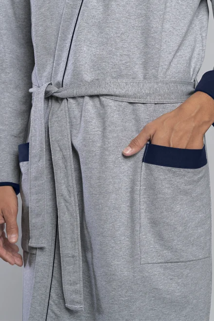 Pánský župan Gabriel - Šedo-tmavěmodrá