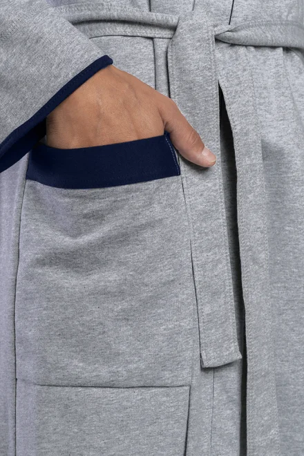 Pánský župan Gabriel - Šedo-tmavěmodrá