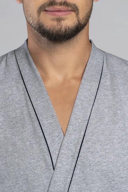 Pánský župan Gabriel - Šedo-tmavěmodrá