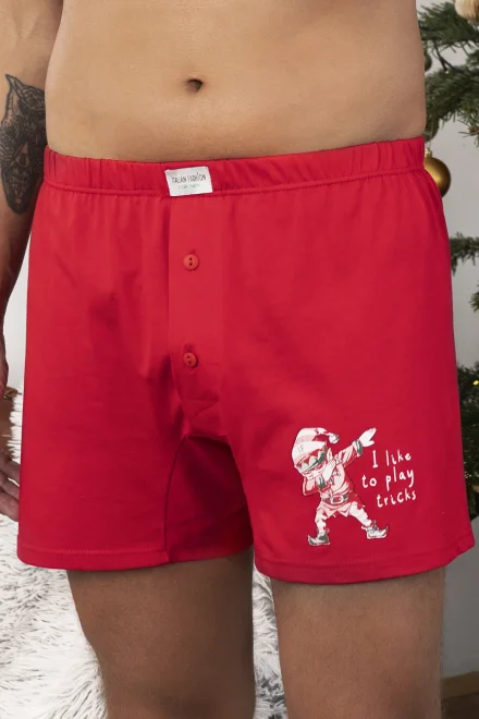 Pánské boxerky Kras - bavlna - Červená