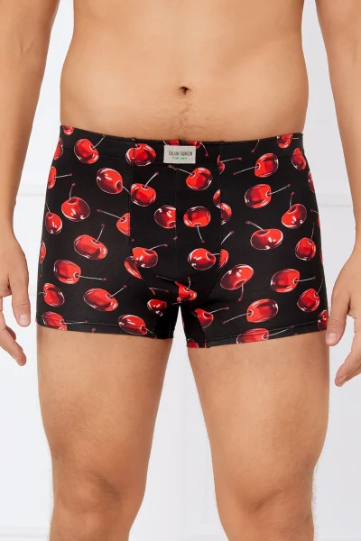 BLARED Pánské boxerky Brend - Černo-červená