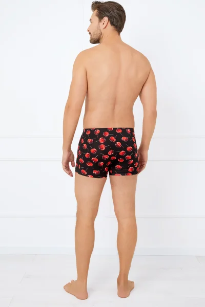 BLARED Pánské boxerky Brend - Černo-červená