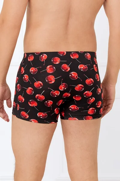 BLARED Pánské boxerky Brend - Černo-červená