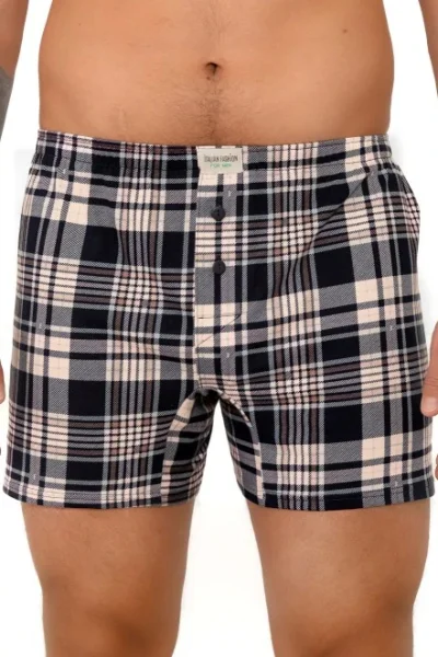 BEIBLA Trenýrky Brit - Béžovo-černá