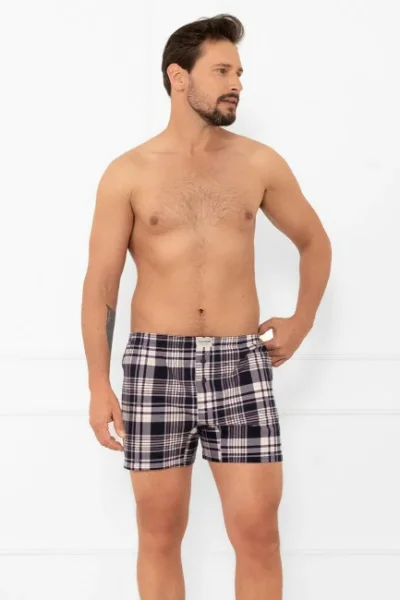 BEIBLA Trenýrky Brit - Béžovo-černá