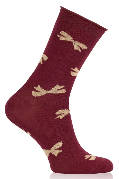 Dámské vysoké ponožky S183D Figaro - Bordó