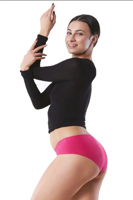 Kalhotky Simple panty laser cut - Sytě červená (amarant)