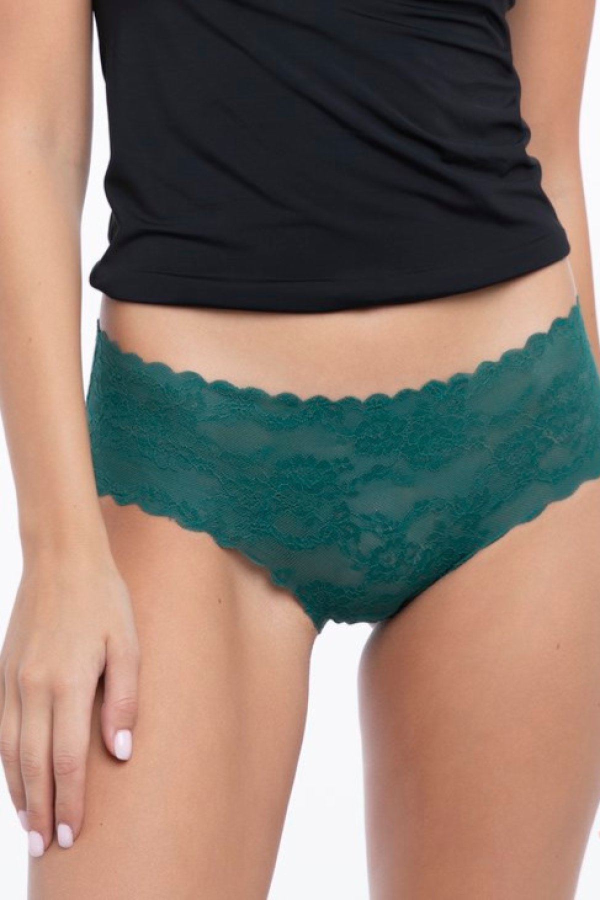 Kalhotky Julimex Bellie - laser cut Zelená S