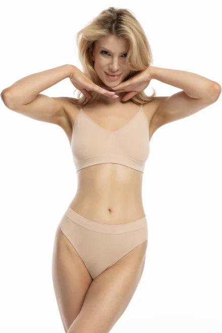 Bambusové kalhotky Bamboo Bikini - hladké - Béžová