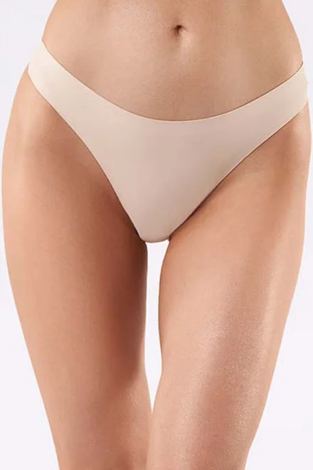 Bezešvá tanga String Invisible line - Béžová