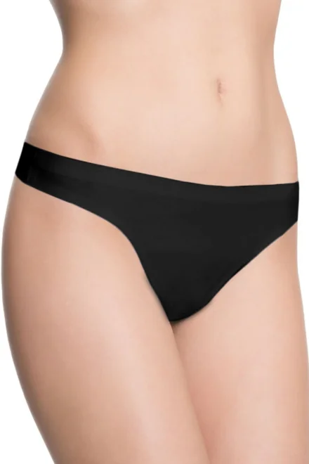 Bezešvá tanga String Invisible line - Černá