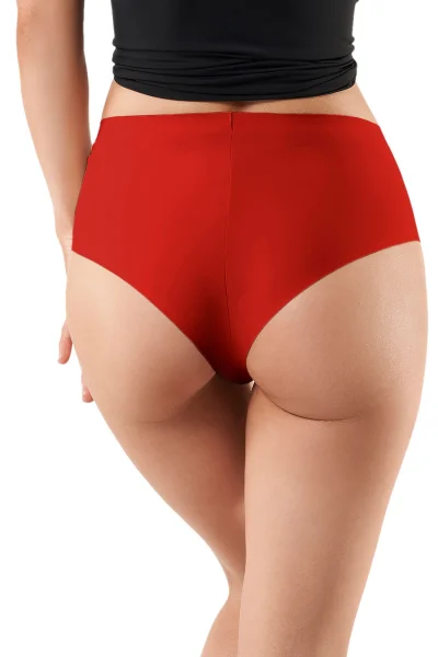 Bezešvé brazilky Brasil Maxi Invisible line - vyšší - Červená