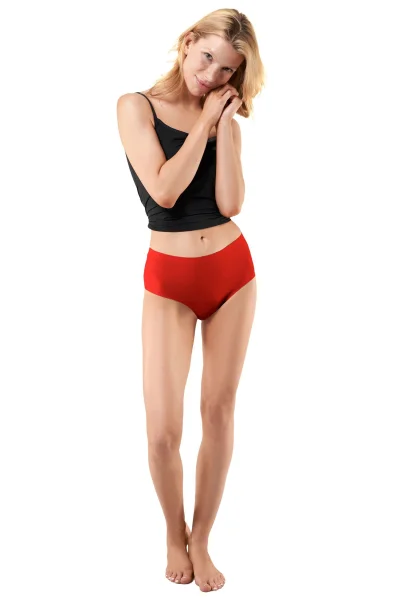 Bezešvé brazilky Brasil Maxi Invisible line - vyšší - Červená
