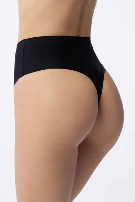 Bezešvá tanga Invisible line - vyšší - Černá