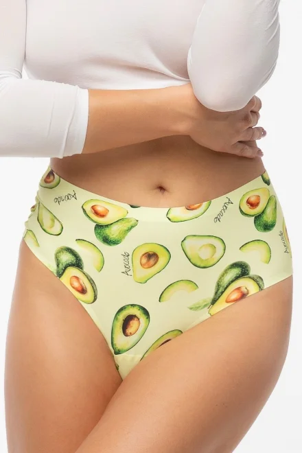 Brazilky Avocado - vyšší pas - Světle zelená