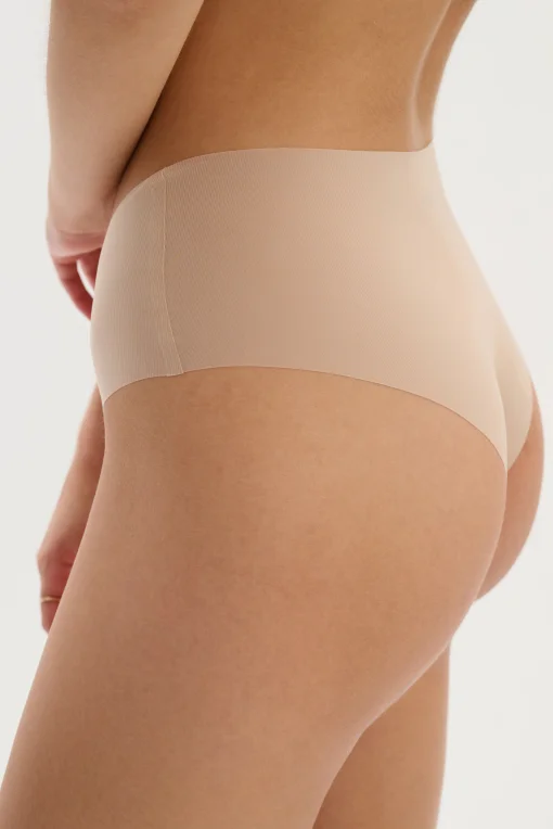 Bezešvé brazilky Mousse s vyšším pasem – laserově střižené