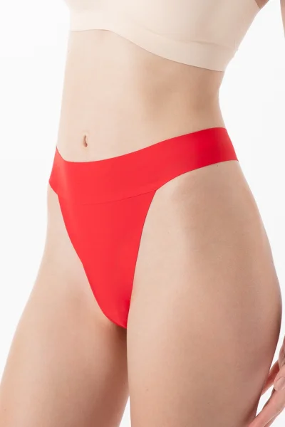 Tanga Scarlet - vyšší pas - Červená