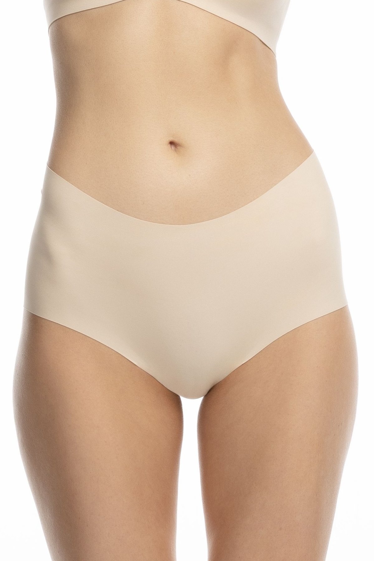 Levně Kalhotky Julimex Boyshort - vyšší pas Béžová