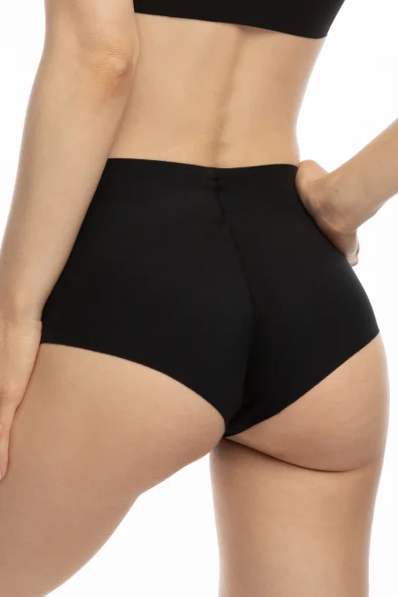 Kalhotky Boyshort - vyšší pas - Černá